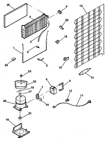 Unit parts for Kenmore Refrigerator 253.8718000 (2538718000, 253 8718000) from AppliancePartsPros.com