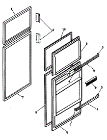 Door parts for Kenmore Refrigerator 253.8718011 (2538718011, 253 8718011) from AppliancePartsPros.com