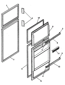 Door parts for Kenmore Refrigerator 253.8718020 (2538718020, 253 8718020) from AppliancePartsPros.com