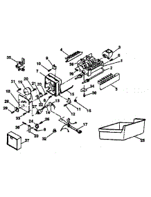 Ice Maker parts for Kenmore Refrigerator 253.8718021 (2538718021, 253 8718021) from AppliancePartsPros.com