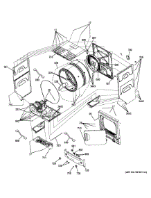 Cabinet (1) parts for Kenmore Washer Dryer Combo 266.1532212 (2661532212, 266 1532212) from AppliancePartsPros.com