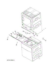 Cabinet (2) parts for Kenmore Washer Dryer Combo 267.1532311 (2671532311, 267 1532311) from AppliancePartsPros.com