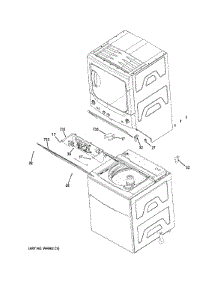 Cabinet (2) parts for Kenmore Washer Dryer Combo 267.1532412 (2671532412, 267 1532412) from AppliancePartsPros.com