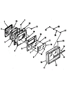 Oven Door Section parts for Kenmore Wall Oven 278.3138811 (2783138811, 278 3138811) from AppliancePartsPros.com