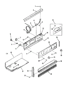Control Panel Section parts for Kenmore Range 278.3218591 (2783218591, 278 3218591) from AppliancePartsPros.com