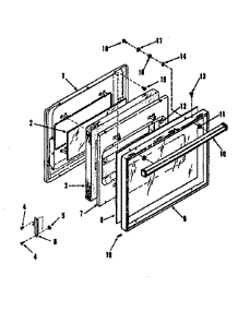 Full Glass Upper Oven And Lower Broiler Door parts for Kenmore Range 278.3218890 (2783218890, 278 3218890) from AppliancePartsPros.com