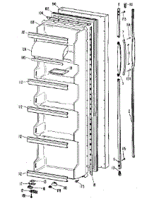 Fresh Food Door parts for Kenmore Refrigerator 363.8500487 (3638500487, 363 8500487) from AppliancePartsPros.com