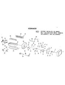 Icemaker parts for Kenmore Refrigerator 363.8500487 (3638500487, 363 8500487) from AppliancePartsPros.com