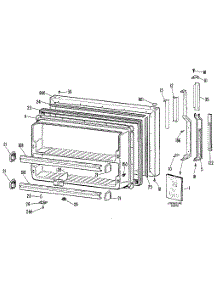 Freezer Door parts for Kenmore Refrigerator 363.8604611 (3638604611, 363 8604611) from AppliancePartsPros.com