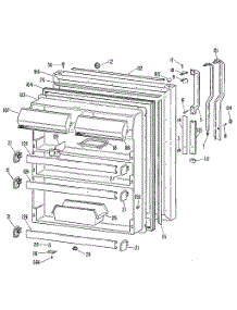 Fresh Food Door parts for Kenmore Refrigerator 363.8651514 (3638651514, 363 8651514) from AppliancePartsPros.com