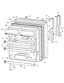 Fresh Food Door parts for Kenmore Refrigerator 363.8651582 (3638651582, 363 8651582) from AppliancePartsPros.com