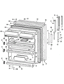Fresh Food Door parts for Kenmore Refrigerator 363.8654412 (3638654412, 363 8654412) from AppliancePartsPros.com