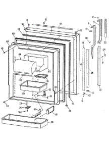 Fresh Food Door parts for Kenmore Refrigerator 363.8655612 (3638655612, 363 8655612) from AppliancePartsPros.com