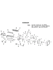 Icemaker parts for Kenmore Refrigerator 363.8691511 (3638691511, 363 8691511) from AppliancePartsPros.com