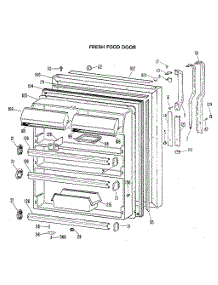 Fresh Food Door parts for Kenmore Refrigerator 363.8691512 (3638691512, 363 8691512) from AppliancePartsPros.com