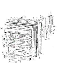 Fresh Food Door parts for Kenmore Refrigerator 363.8691581 (3638691581, 363 8691581) from AppliancePartsPros.com