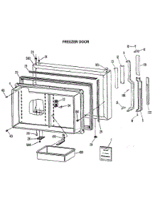 Freezer Door parts for Kenmore Refrigerator 363.8692712 (3638692712, 363 8692712) from AppliancePartsPros.com