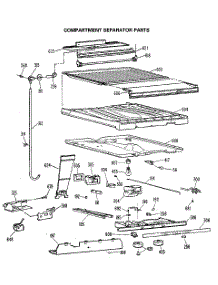 Comparment Separator / Divider Block parts for Kenmore Refrigerator 363.8692712 (3638692712, 363 8692712) from AppliancePartsPros.com