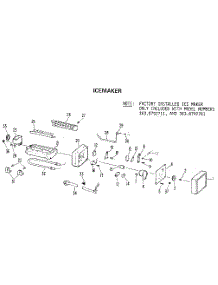 Icemaker parts for Kenmore Refrigerator 363.8692781 (3638692781, 363 8692781) from AppliancePartsPros.com