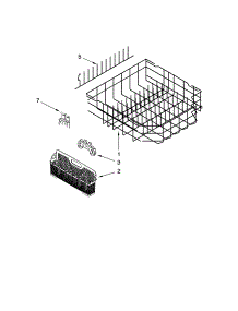 Lower Rack Parts parts for Kenmore Dishwasher 665.13633K901 (66513633K901, 665 13633K901) from AppliancePartsPros.com