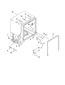 Tub And Frame Parts parts for Kenmore Dishwasher 665.13633K902 (66513633K902, 665 13633K902) from AppliancePartsPros.com