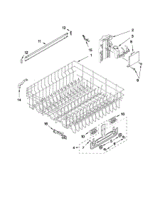 Upper Rack And Track Parts parts for Kenmore Dishwasher 665.13633K903 (66513633K903, 665 13633K903) from AppliancePartsPros.com