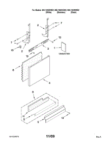 Door And Panel Parts parts for Kenmore Dishwasher 665.13639K902 (66513639K902, 665 13639K902) from AppliancePartsPros.com