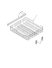 Upper Rack And Track Parts parts for Kenmore Dishwasher 665.13673K601 (66513673K601, 665 13673K601) from AppliancePartsPros.com