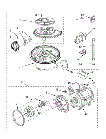 Pump And Motor Parts parts for Kenmore Dishwasher 665.13673K602 (66513673K602, 665 13673K602) from AppliancePartsPros.com