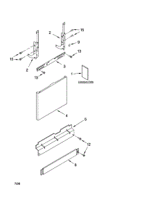 Door And Panel Parts parts for Kenmore Dishwasher 665.13679K600 (66513679K600, 665 13679K600) from AppliancePartsPros.com
