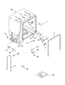 Tub And Frame Parts parts for Kenmore Dishwasher 665.13679K600 (66513679K600, 665 13679K600) from AppliancePartsPros.com