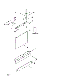 Door And Panel Parts parts for Kenmore Dishwasher 665.13682K600 (66513682K600, 665 13682K600) from AppliancePartsPros.com