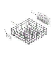Lower Rack Parts, Optional Parts (Not Included) parts for Kenmore Dishwasher 665.13689K601 (66513689K601, 665 13689K601) from AppliancePartsPros.com