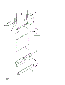 Door And Panel Parts parts for Kenmore Dishwasher 665.13689K602 (66513689K602, 665 13689K602) from AppliancePartsPros.com