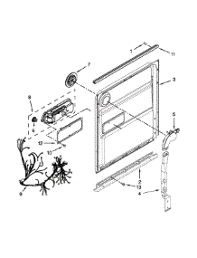 Inner Door Parts parts for Kenmore Dishwasher 665.13692N410 (66513692N410, 665 13692N410) from AppliancePartsPros.com