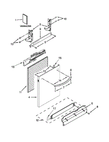 Door And Panel Parts parts for Kenmore Dishwasher 665.13693N410 (66513693N410, 665 13693N410) from AppliancePartsPros.com