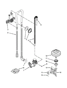 Fill, Drain And Overfill Parts parts for Kenmore Dishwasher 665.13693N410 (66513693N410, 665 13693N410) from AppliancePartsPros.com
