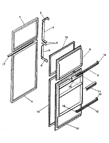 Door parts for Kenmore Refrigerator 253.8389261 (2538389261, 253 8389261) from AppliancePartsPros.com