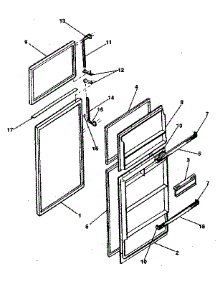 Door parts for Kenmore Refrigerator 253.8389701 (2538389701, 253 8389701) from AppliancePartsPros.com