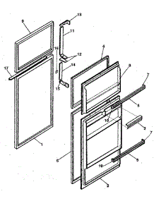 Door parts for Kenmore Refrigerator 253.8389712 (2538389712, 253 8389712) from AppliancePartsPros.com