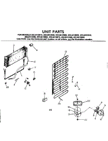 Unit Parts parts for Kenmore Refrigerator 253.8412600 (2538412600, 253 8412600) from AppliancePartsPros.com