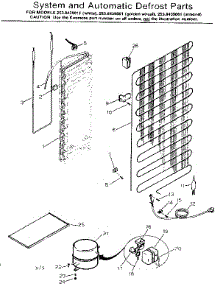 System & Automatic Defrost Parts parts for Kenmore Refrigerator 253.8439011 (2538439011, 253 8439011) from AppliancePartsPros.com