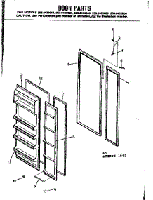 Door Parts parts for Kenmore Refrigerator 253.8439040 (2538439040, 253 8439040) from AppliancePartsPros.com