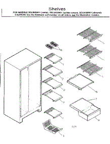 Shelves parts for Kenmore Refrigerator 253.8439061 (2538439061, 253 8439061) from AppliancePartsPros.com