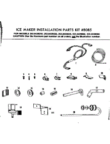 Ice Maker parts for Kenmore Refrigerator 253.8439080 (2538439080, 253 8439080) from AppliancePartsPros.com