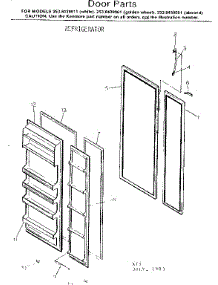 Door Parts parts for Kenmore Refrigerator 253.8439081 (2538439081, 253 8439081) from AppliancePartsPros.com