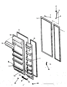 Door Parts parts for Kenmore Refrigerator 253.8479181 (2538479181, 253 8479181) from AppliancePartsPros.com