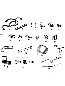 Ice Maker Installation Parts Kit #8085 parts for Kenmore Refrigerator 253.8489010 (2538489010, 253 8489010) from AppliancePartsPros.com