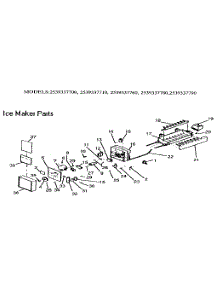 Ice Maker parts for Kenmore Refrigerator 253.9337710 (2539337710, 253 9337710) from AppliancePartsPros.com