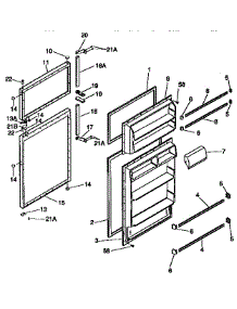 Doors parts for Kenmore Refrigerator 253.9338091 (2539338091, 253 9338091) from AppliancePartsPros.com